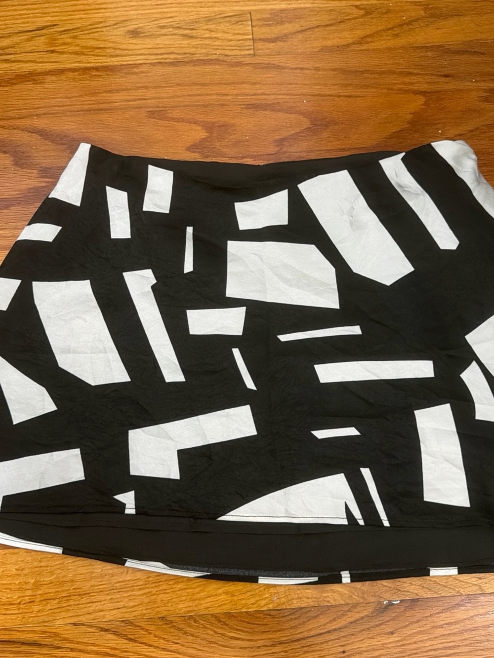 Cotton Candy Black and White Abstract Mini Skirt